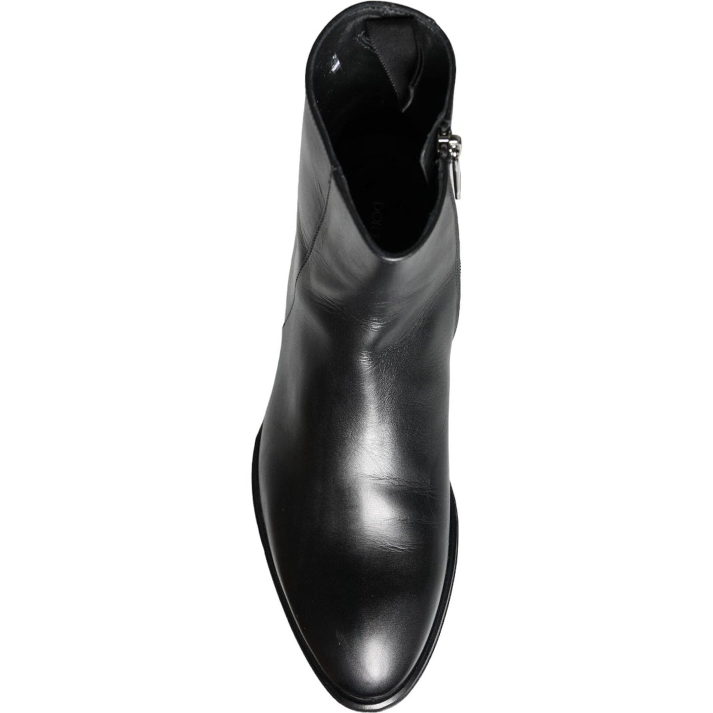 Dolce & Gabbana Black Calf Leather Men Ankle Boots Men Shoes Dolce & Gabbana