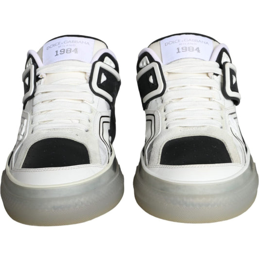 Dolce & Gabbana Black Silver Custom 2.Zero Low Top Sneakers Shoes Dolce & Gabbana