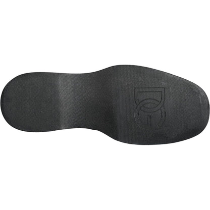 Dolce & Gabbana Black Calf Leather Derby Formal Dress Shoes