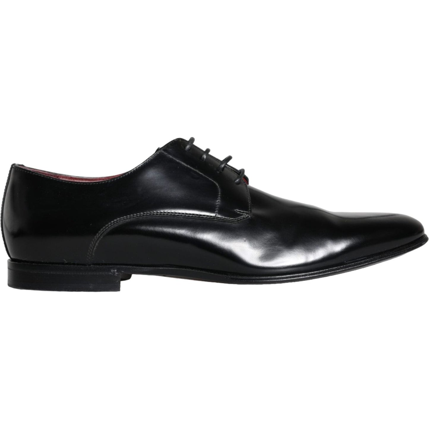 Dolce & Gabbana Black Leather Derby Formal Dress Men Shoes Dolce & Gabbana