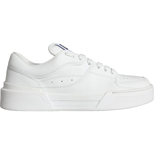 White Miami Leather Low Top Sneakers Shoes