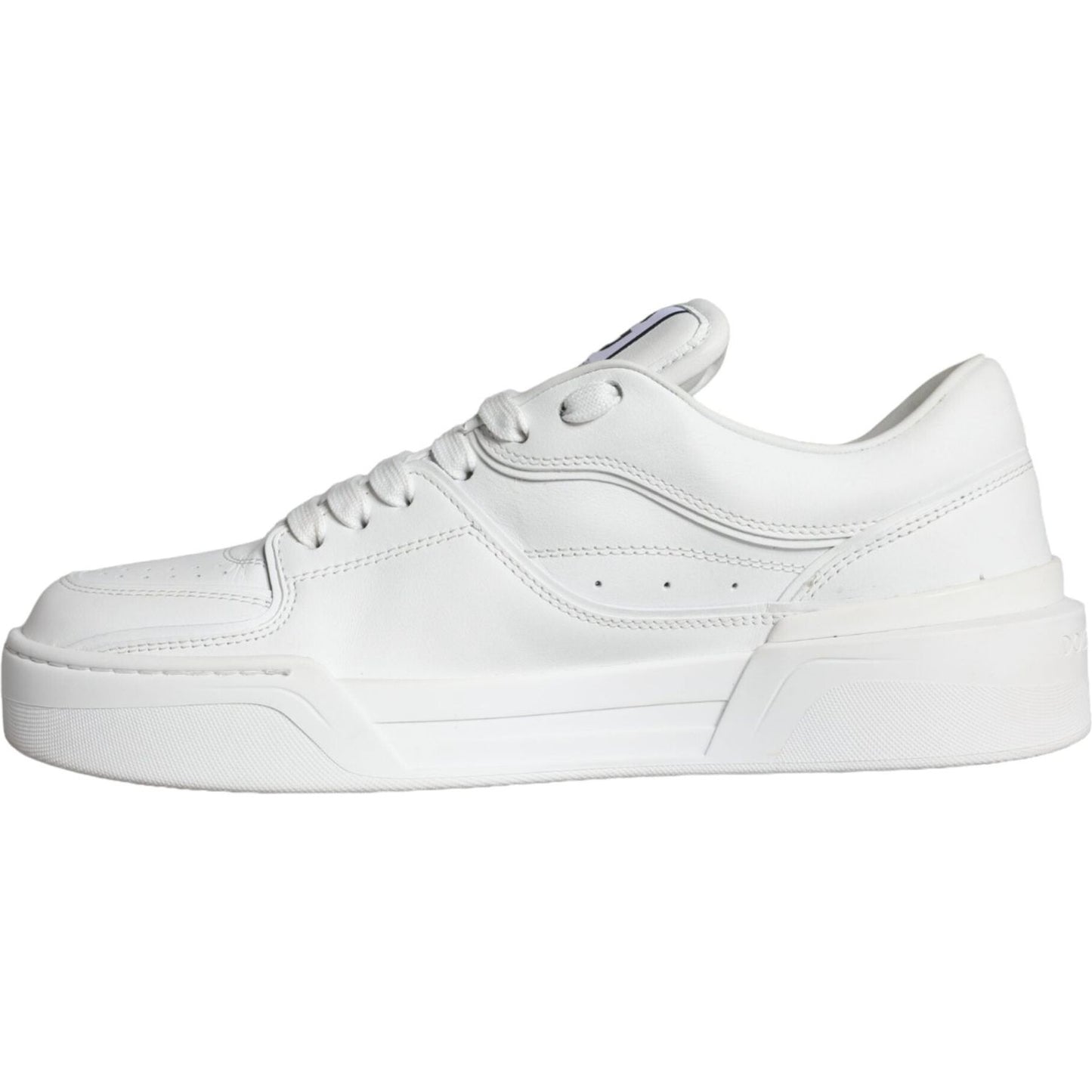 Dolce & Gabbana White Miami Leather Low Top Sneakers Shoes Dolce & Gabbana