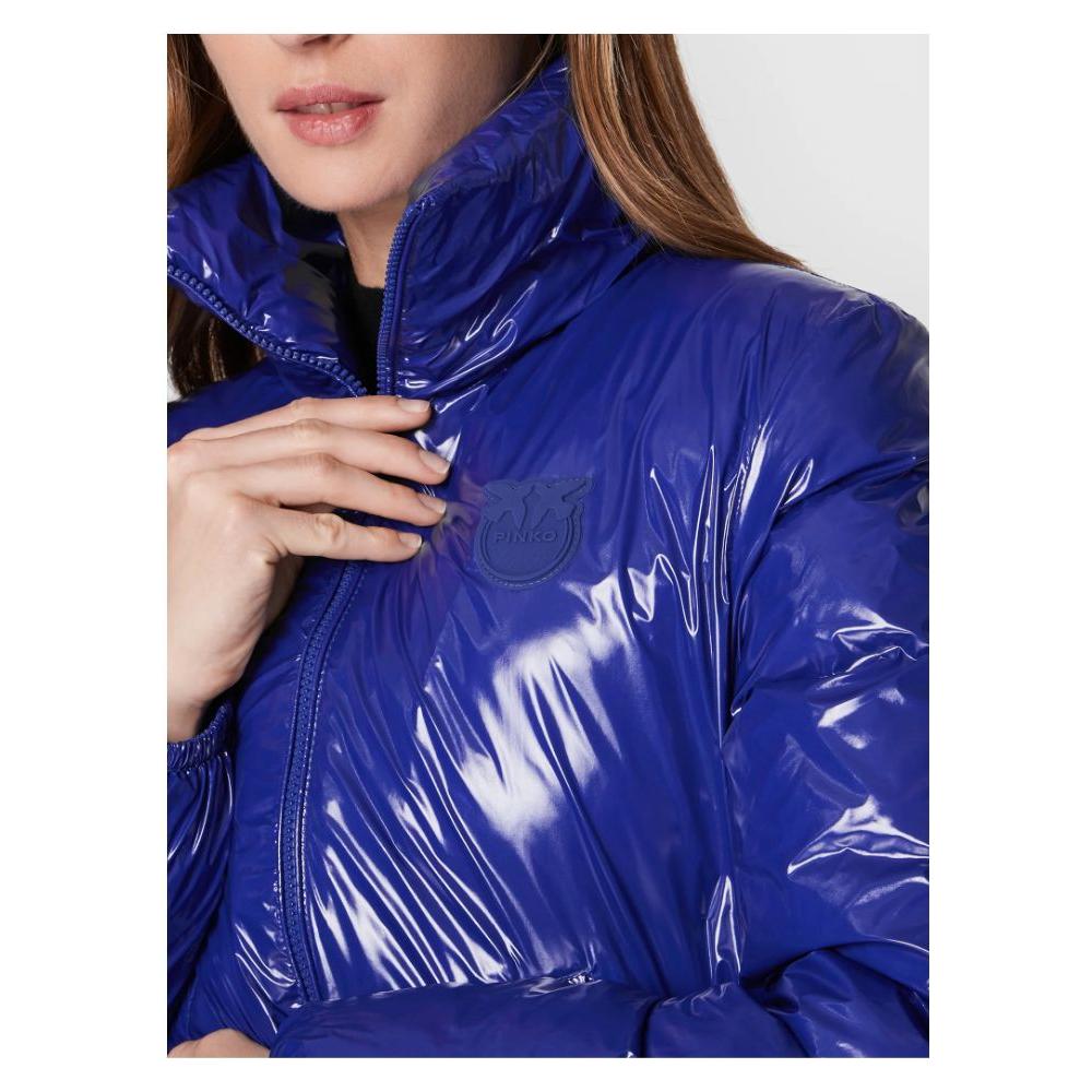 PINKO Blue Nylon Jackets & Coat PINKO