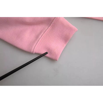 Philippe Model Pink Cotton Logo Print Long Sleeves Pullover Sweater