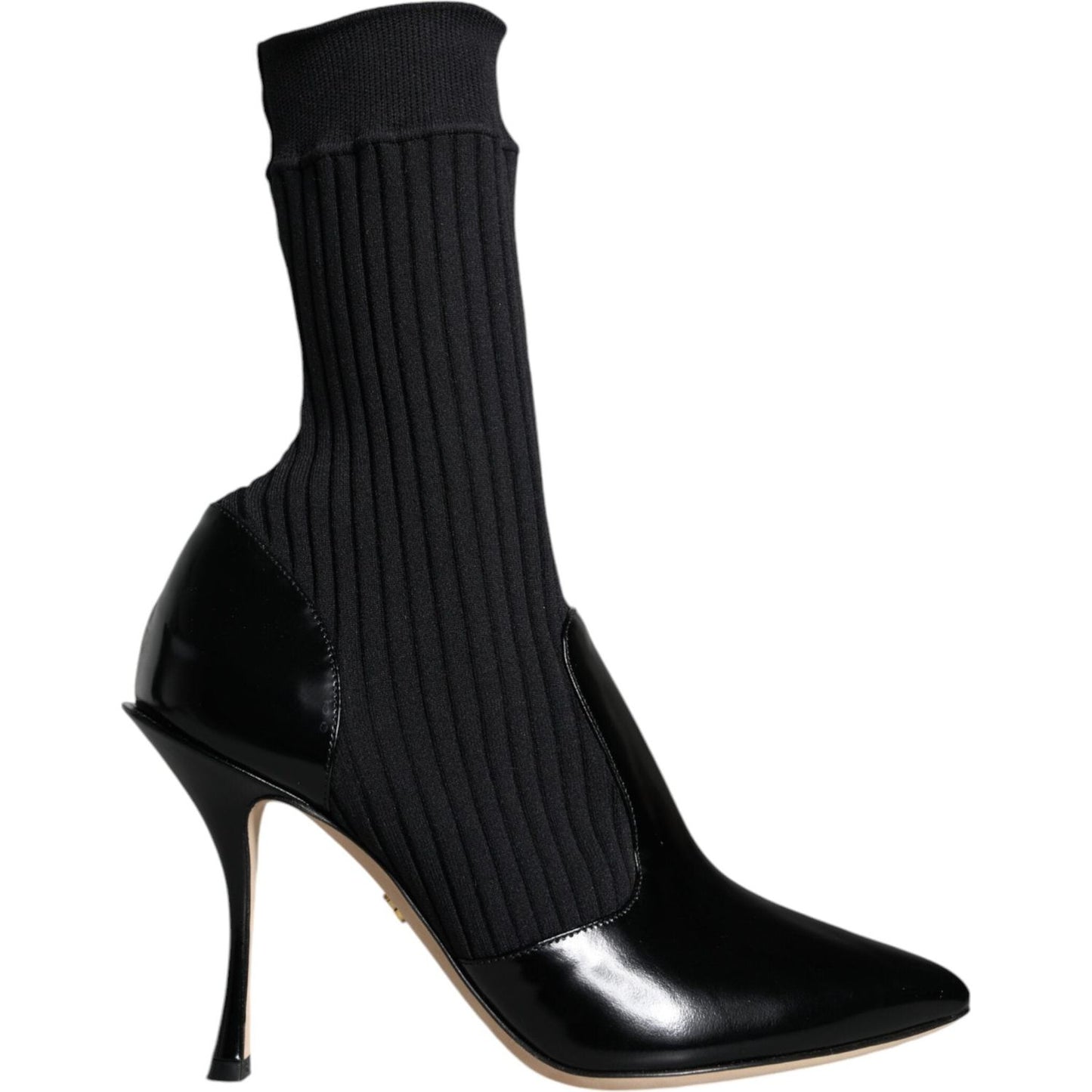 Dolce & Gabbana Black Stretch Stilettos Booties Socks Shoes Dolce & Gabbana