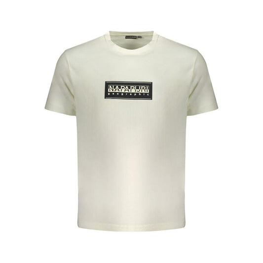 Napapijri White Cotton T-Shirt Napapijri