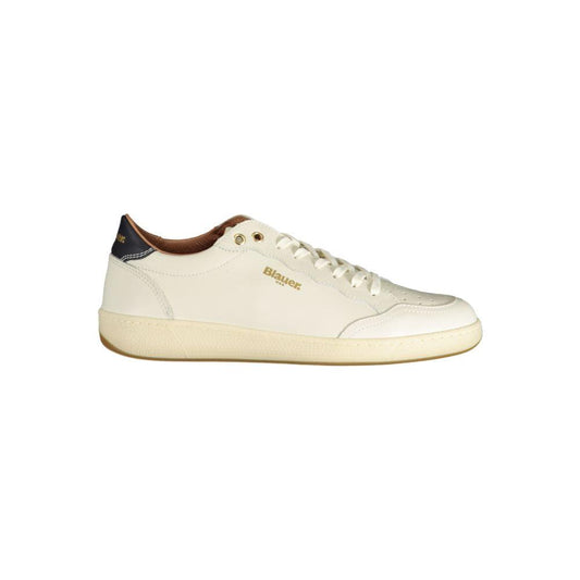 Blauer White Polyester Sneaker Blauer