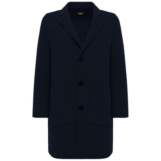 Alpha Studio Blue Wool Jacket Alpha Studio