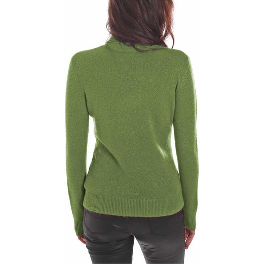 Yes Zee Green Viscose Sweater Yes Zee