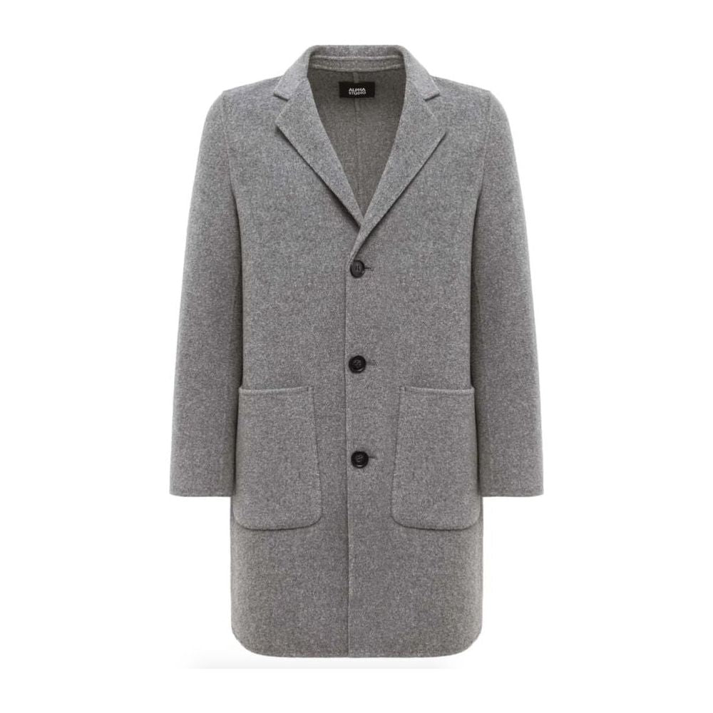 Alpha Studio Gray Wool Jacket Alpha Studio