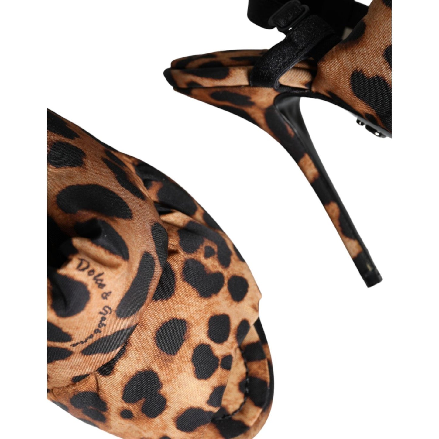 Dolce & Gabbana Brown Leopard Keira Slingback Sandals Shoes Dolce & Gabbana