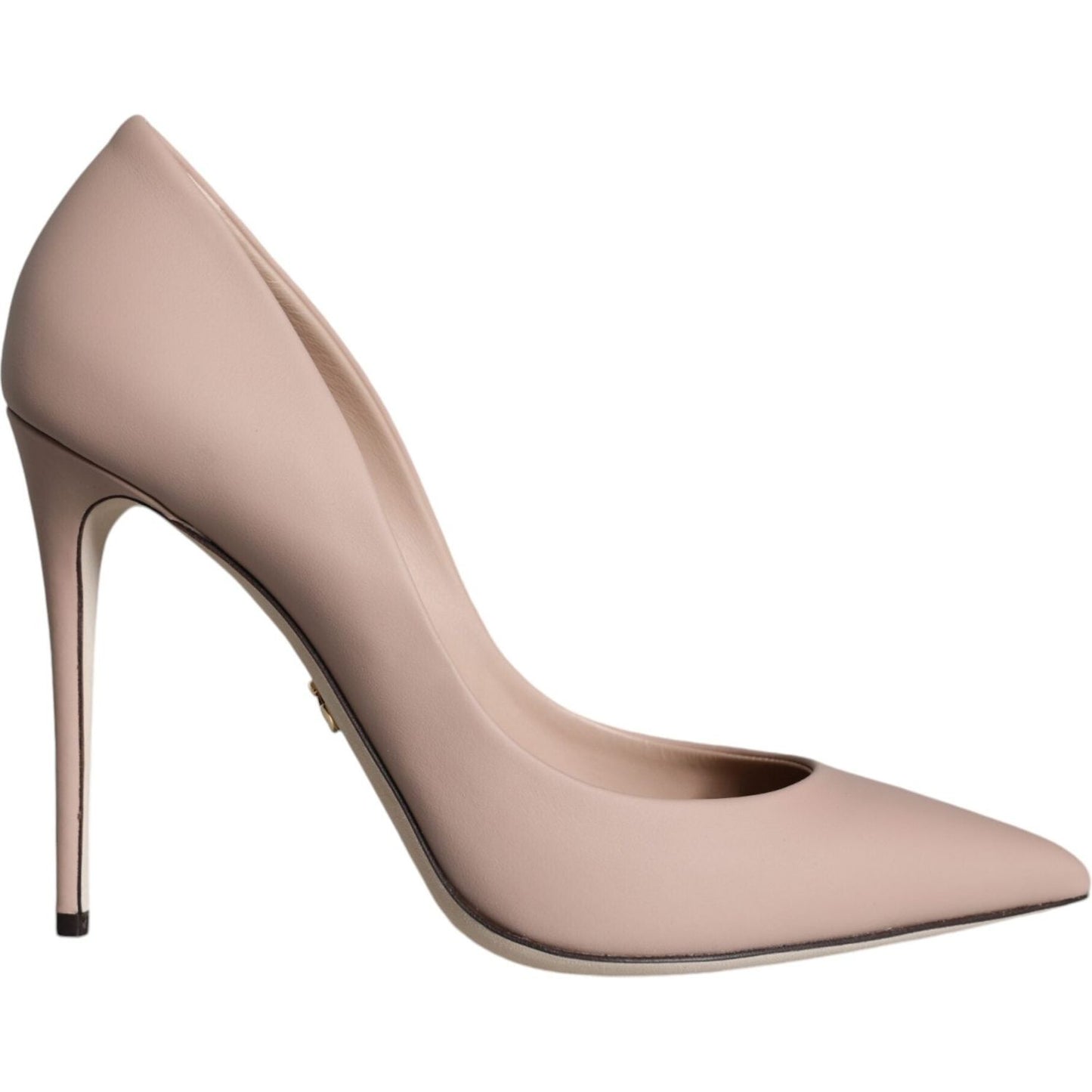 Dolce & Gabbana Beige Leather Stiletto Heels Pumps Shoes Dolce & Gabbana