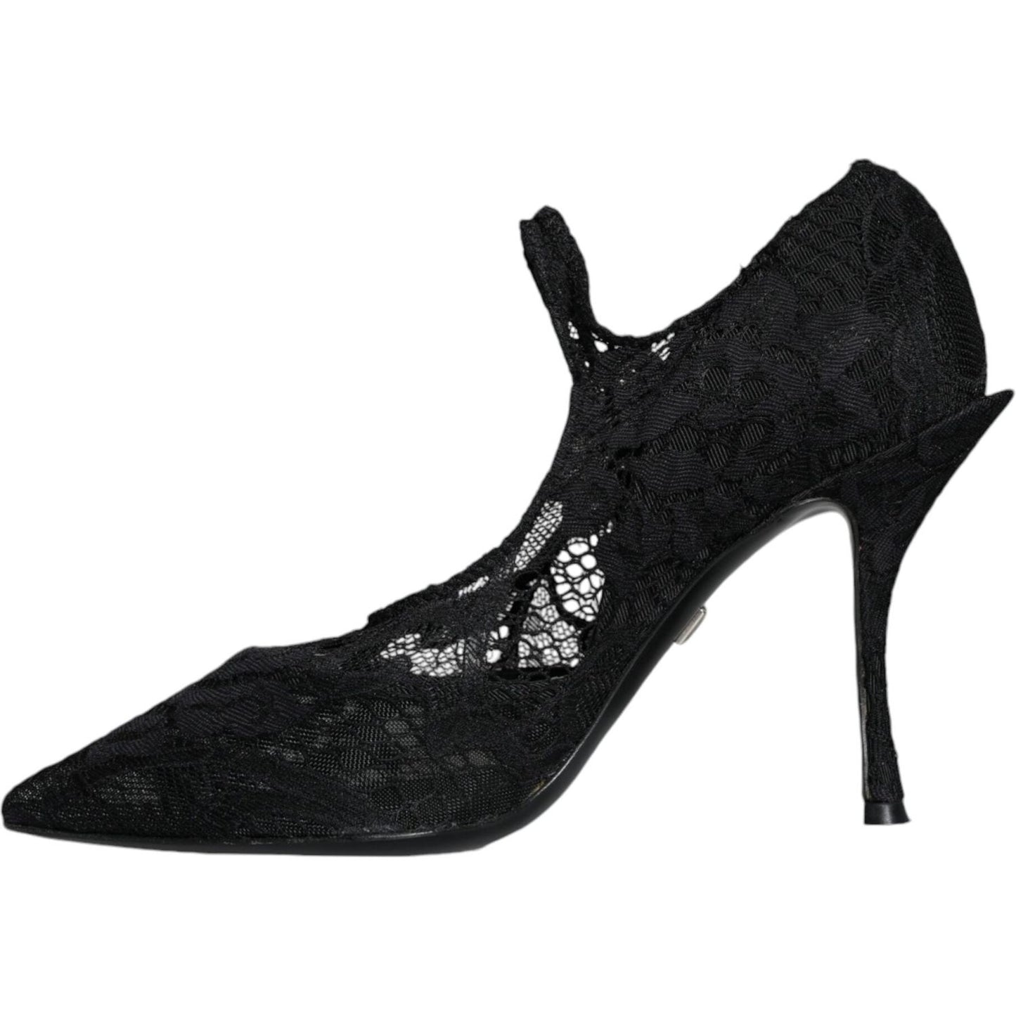 Dolce & Gabbana Black Mary Jane Pumps Lace Crystals Heels Shoes Dolce & Gabbana