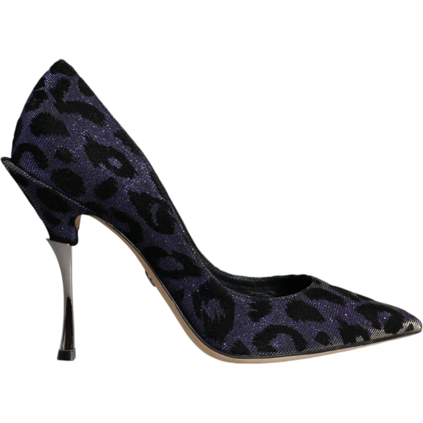 Dolce & Gabbana Violet Leopard Lurex High Heels Pumps Shoes Dolce & Gabbana