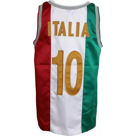 Dolce & Gabbana White Green Sleeveless Top Italian Flag Basket T-shirt Dolce & Gabbana