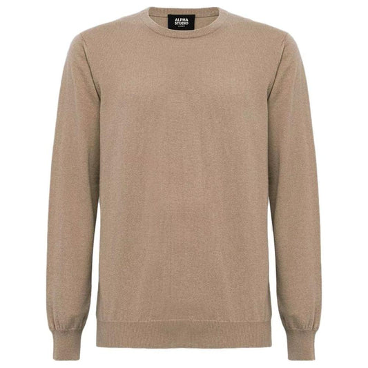 Alpha Studio Brown Wool Vergine Sweater Alpha Studio