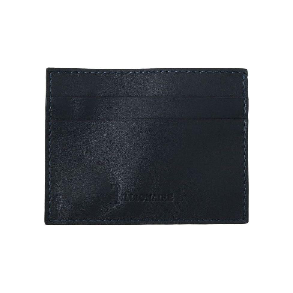 Billionaire Italian Couture Opulent Blue Leather Men's Wallet Wallet Billionaire Italian Couture