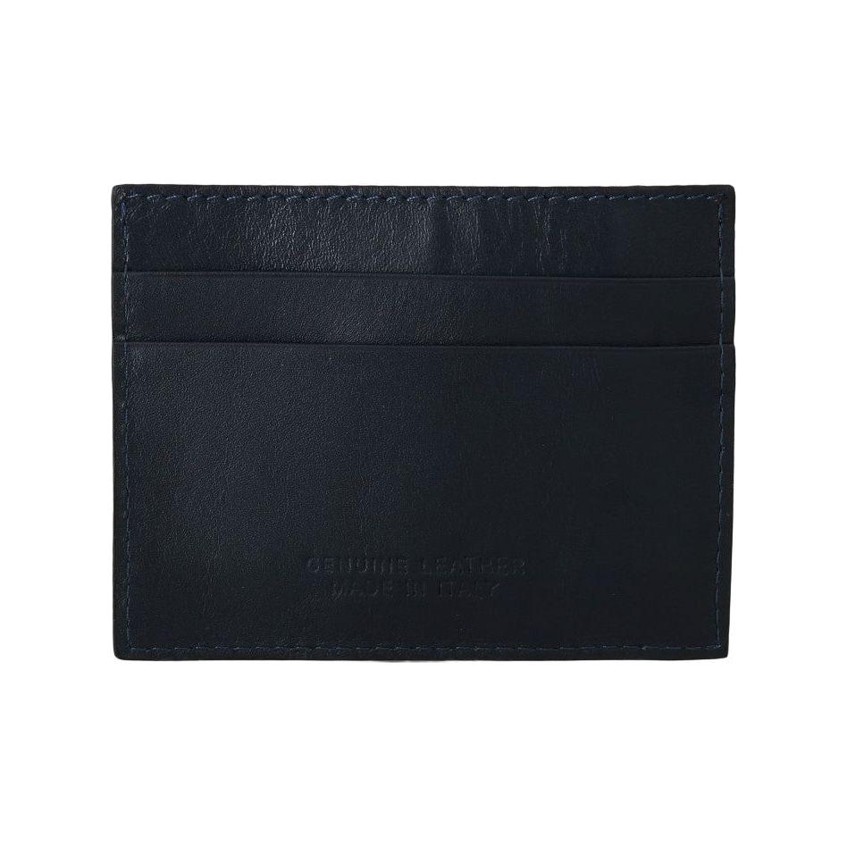 Billionaire Italian Couture Opulent Blue Leather Men's Wallet Wallet Billionaire Italian Couture