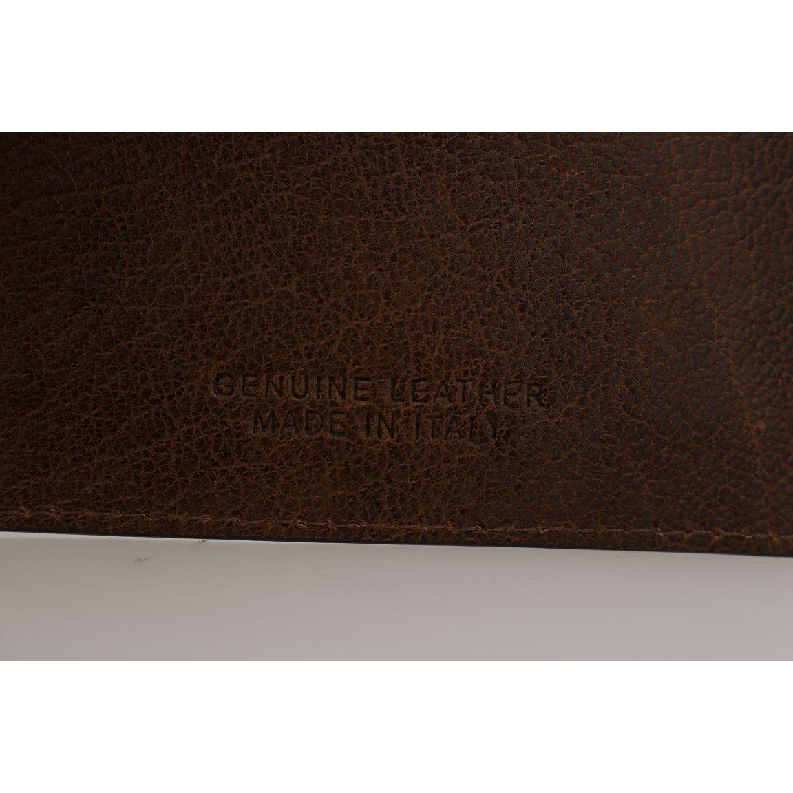 Billionaire Italian Couture Brown Leather Cardholder Wallet