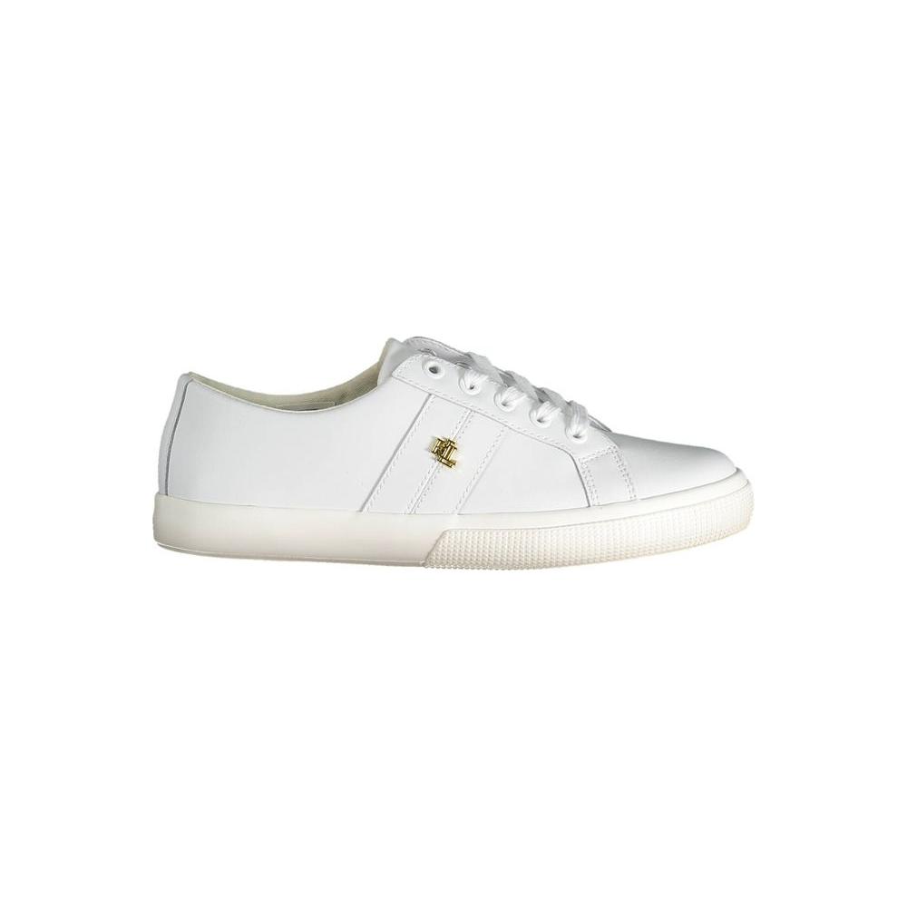 Ralph Lauren White Polyester Sneaker Ralph Lauren