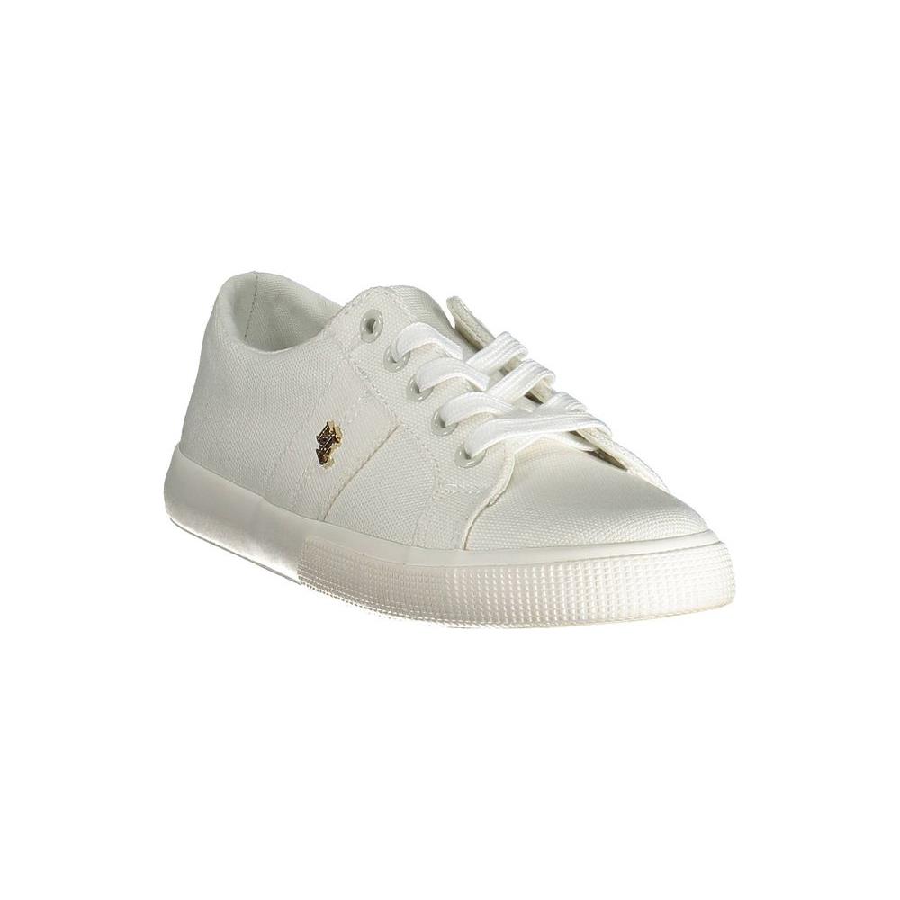 Ralph Lauren White Cotton Sneaker Ralph Lauren