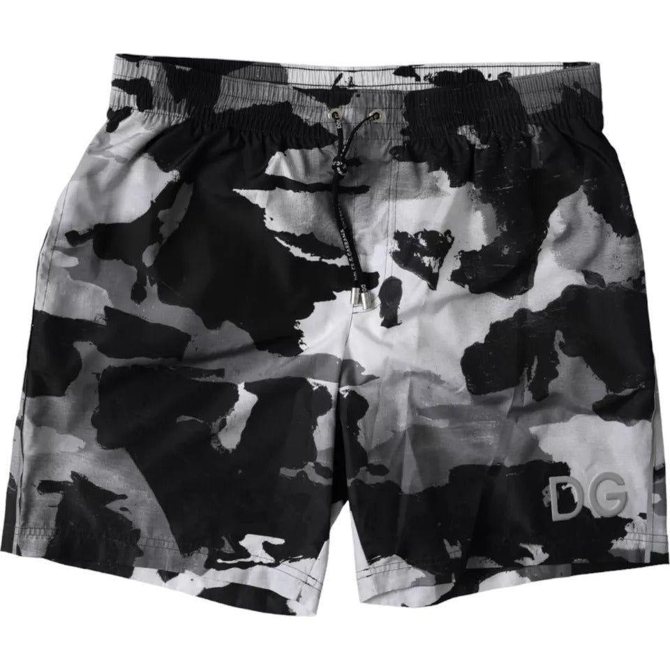 Dolce & Gabbana Multicolor Camouflage DG Logo Beachwear Shorts Swimwear Dolce & Gabbana