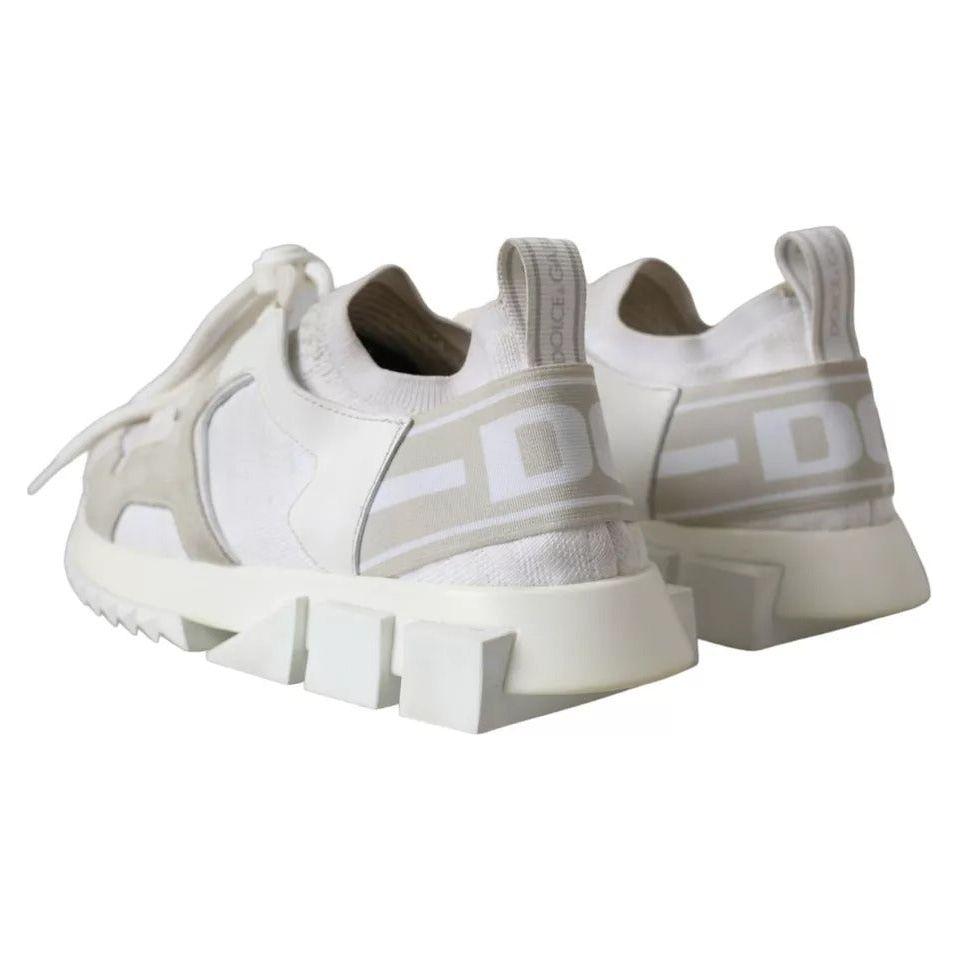 Dolce & Gabbana White Mesh Sorrento Trekking Sneakers Shoes Dolce & Gabbana