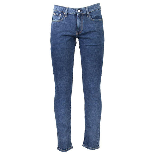 Calvin Klein Blue Cotton Jeans & Pant Calvin Klein