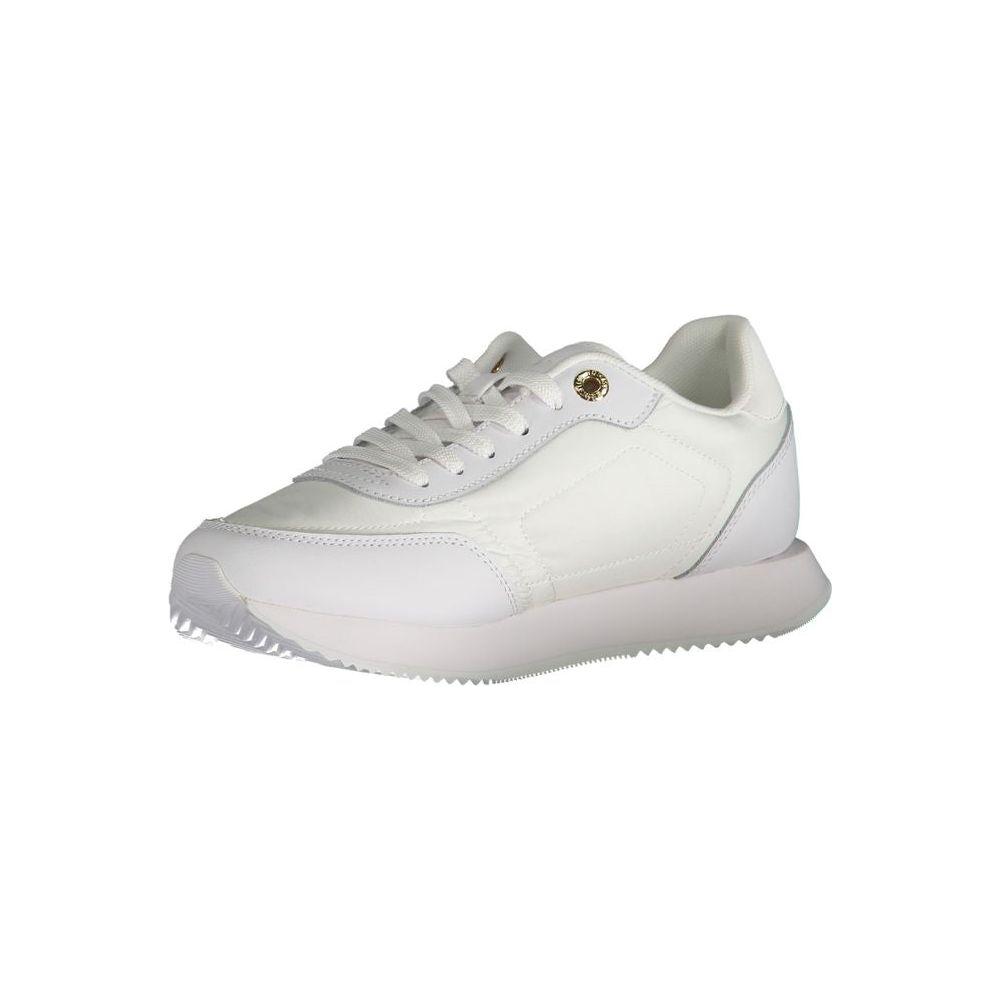 Tommy Hilfiger White Polyester Sneaker Tommy Hilfiger