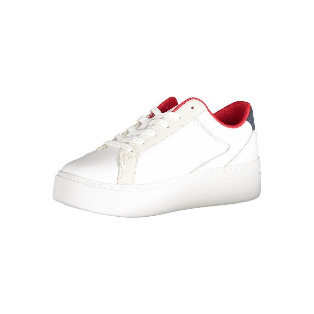 Tommy Hilfiger White Polyester Sneaker Tommy Hilfiger