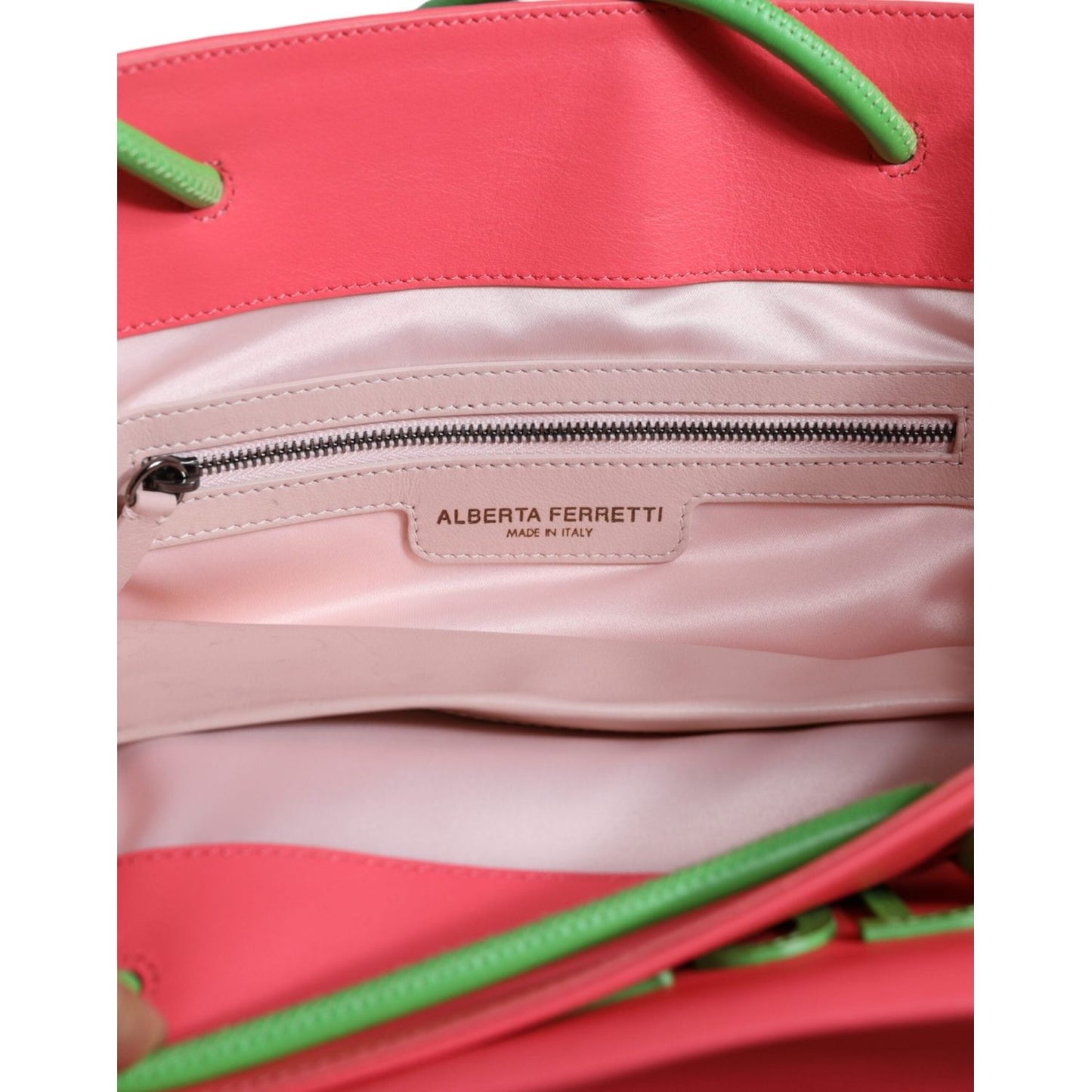 Alberta Ferretti Pink Leather Weekend Wednesday Shopping Tote Bag Alberta Ferretti