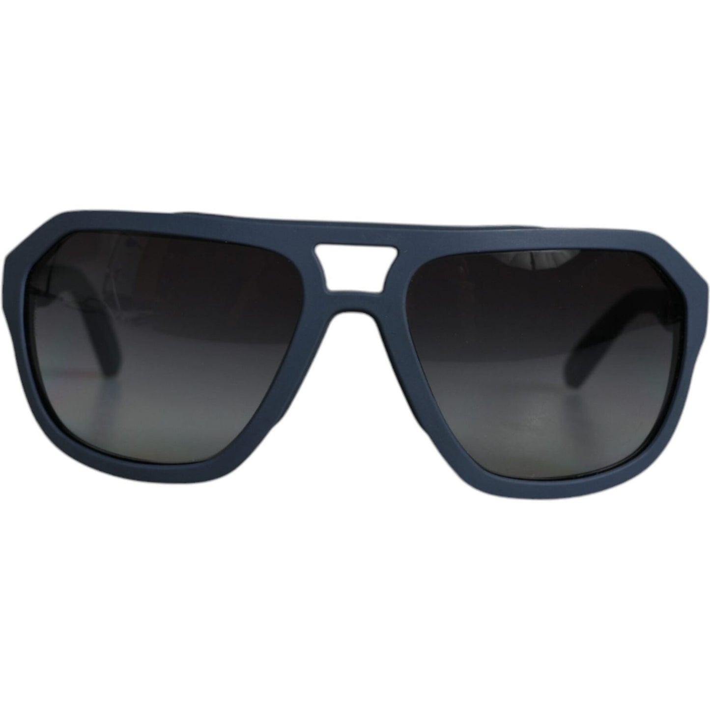 Dolce & Gabbana Blue Metal Frame Rubber Skin Polarized Mirror Lens Sunglasses Dolce & Gabbana