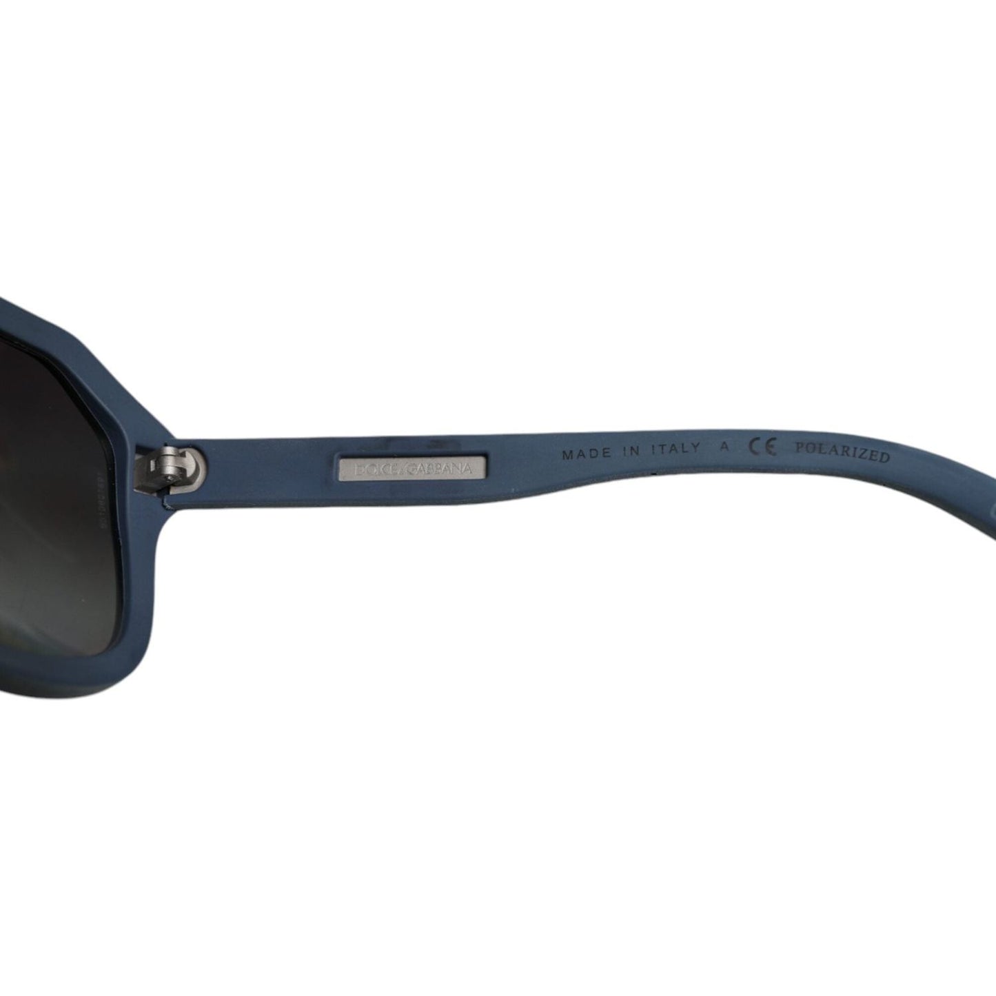 Dolce & Gabbana Blue Metal Frame Rubber Skin Polarized Mirror Lens Sunglasses Dolce & Gabbana