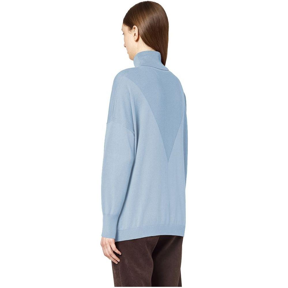 Alpha Studio Light Blue Silk Sweater Alpha Studio