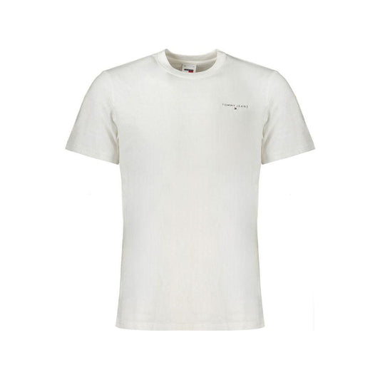 Tommy Hilfiger White Cotton Men T-Shirt Tommy Hilfiger