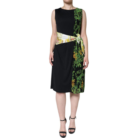 Roberto Cavalli Multicolor Floral Sheath Knee Length Dress Roberto Cavalli