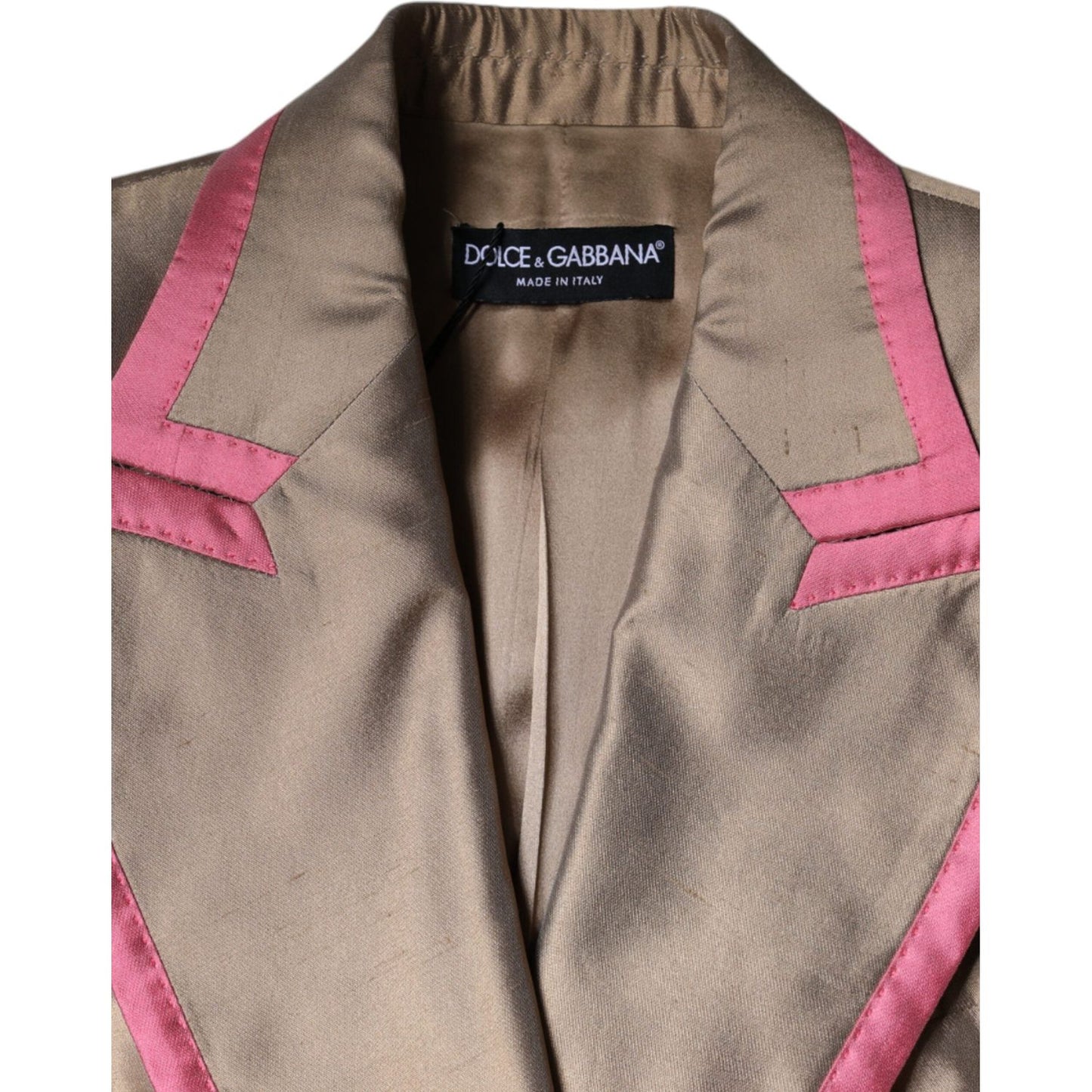 Dolce & Gabbana Metallic Brown Double Breasted Blazer Jacket Dolce & Gabbana