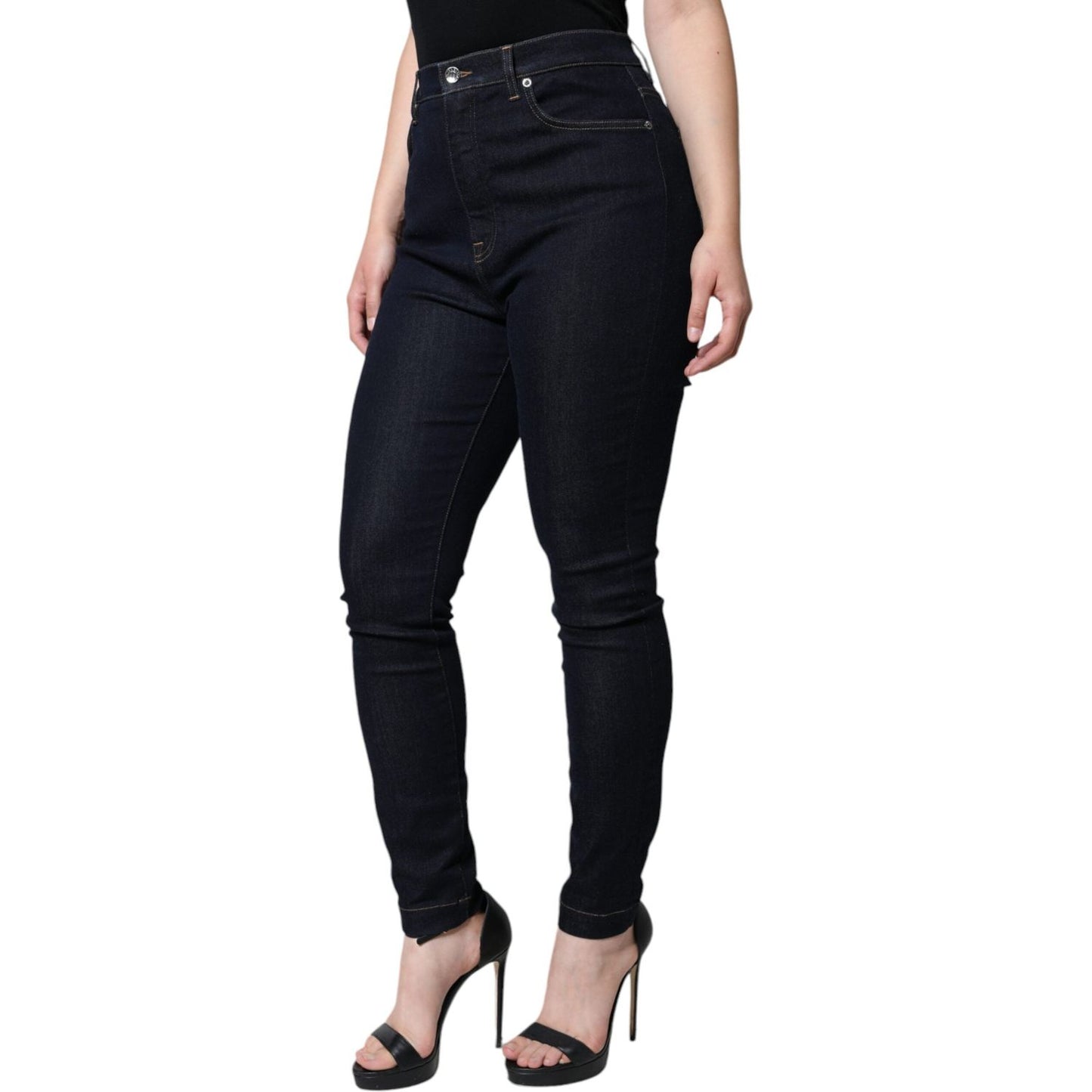 Dolce & Gabbana Black GRACE High Waist Skinny Denim Jeans Dolce & Gabbana