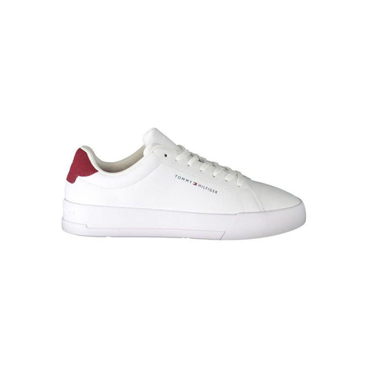 Tommy Hilfiger White Leather Men Sneaker Tommy Hilfiger