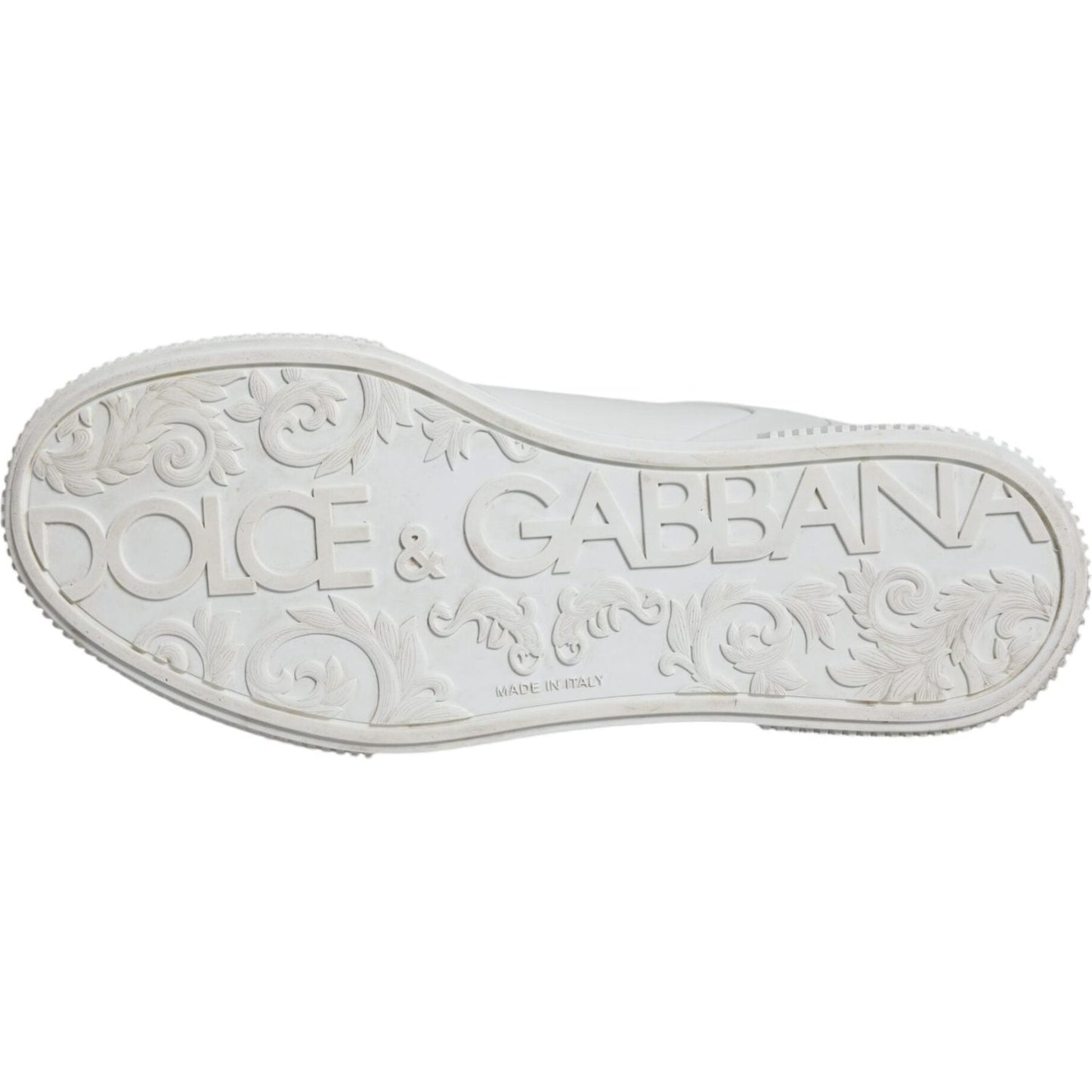 Dolce & Gabbana White Calfskin Leather Miami Low Top Sneakers Shoes Dolce & Gabbana