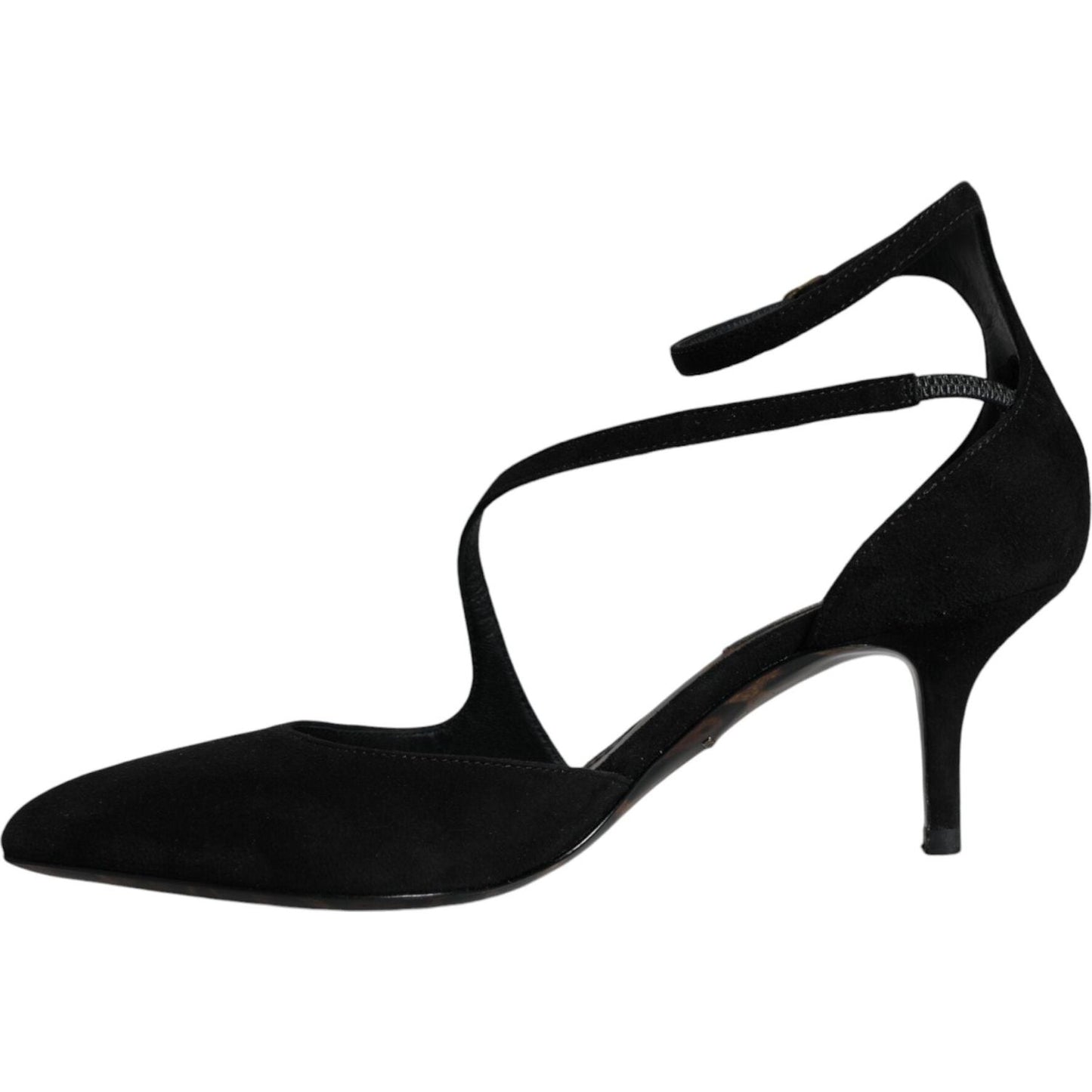 Dolce & Gabbana Black Suede Ankle Strap Pumps Heels Shoes Dolce & Gabbana