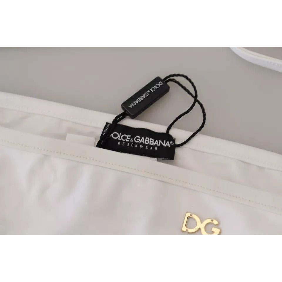 Dolce & Gabbana White DG Logo Beachwear Swimwear Bikini Bottom Dolce & Gabbana