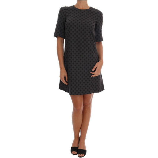 Dolce & Gabbana Elegant Polka Dot Wool Blend Dress Dolce & Gabbana