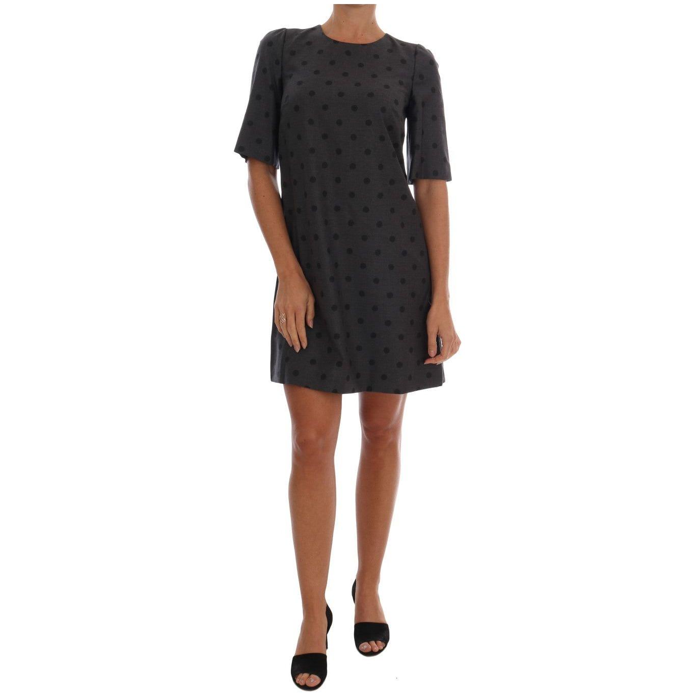 Dolce & Gabbana Chic Polka Dotted Wool Dress Dolce & Gabbana