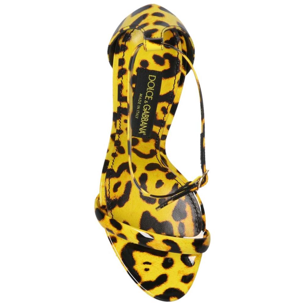 Dolce & Gabbana Yellow Leather Di Calfskin Sandal Dolce & Gabbana