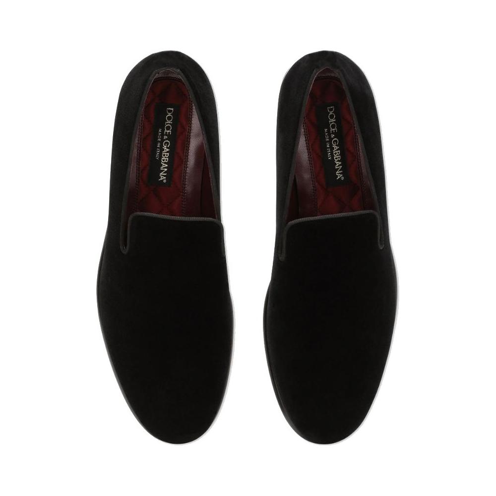 Dolce & Gabbana Black Cotton Loafer Dolce & Gabbana