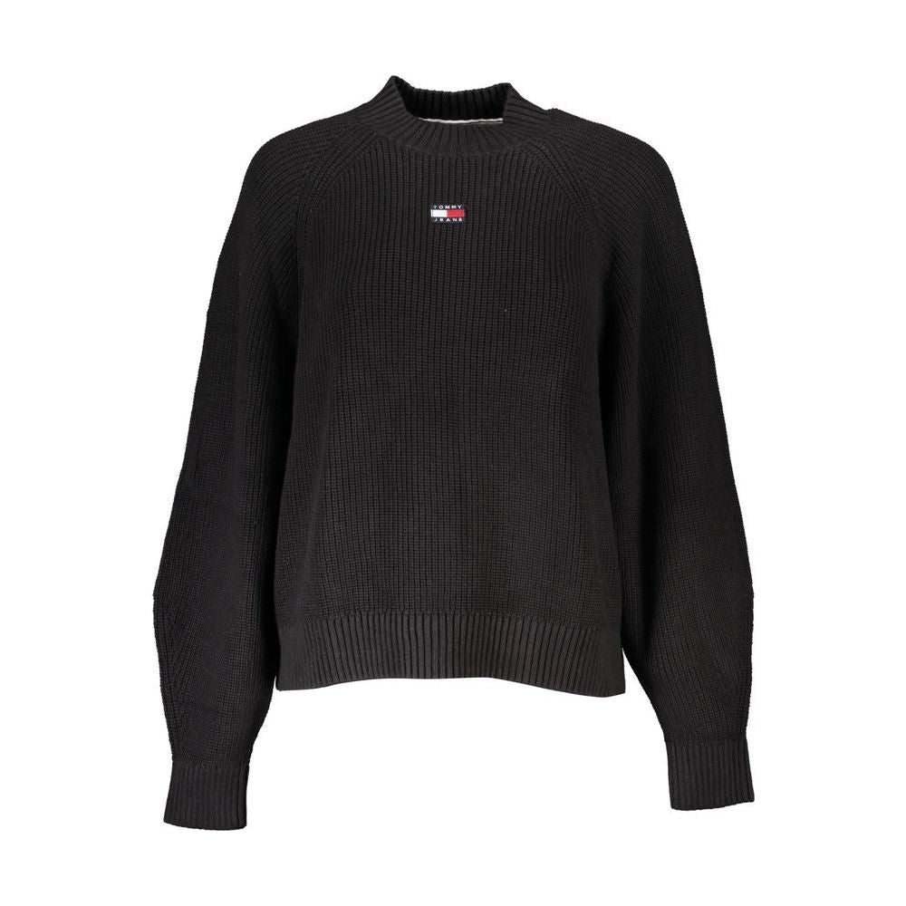 Tommy Hilfiger Black Cotton Sweater Tommy Hilfiger