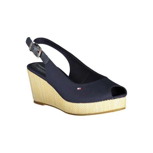 Tommy Hilfiger Blue Cotton Sandal Tommy Hilfiger