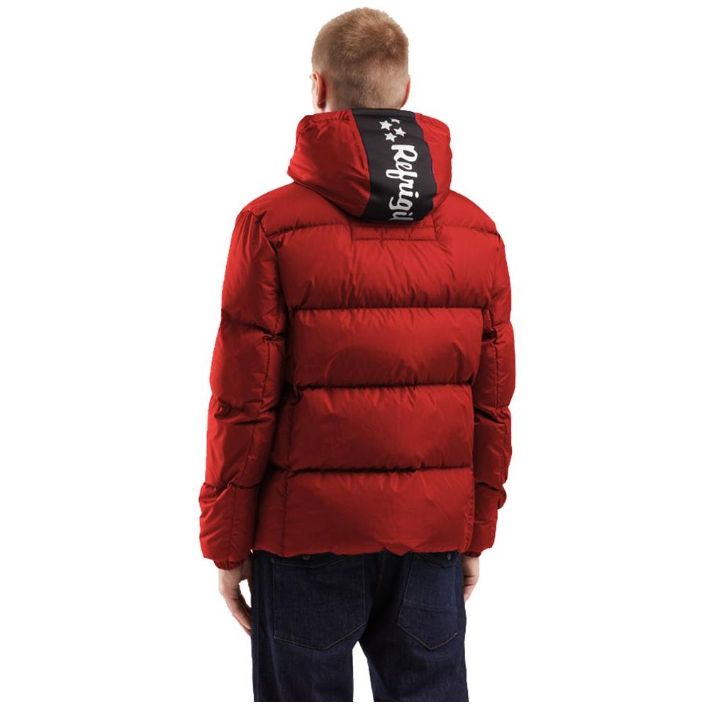 Refrigiwear Red Nylon Men Jacket Refrigiwear