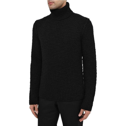 Dolce & Gabbana Black Wool Sweater Dolce & Gabbana